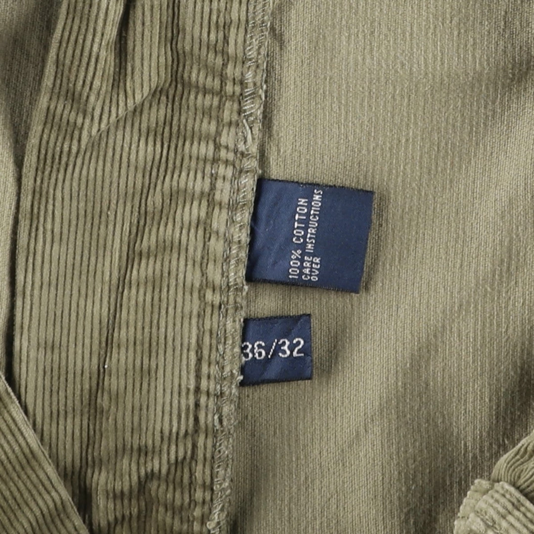 Ralph Lauren POLO by Ralph Lauren HAMMOND PANT, two-pleat corduroy pants, men's size W36. cotton Khaki type Vintage Second Hand