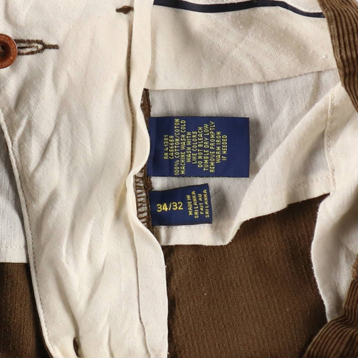 Ralph Lauren POLO RALPH LAUREN corduroy pants, men's size W34 cotton brown type Vintage Second Hand