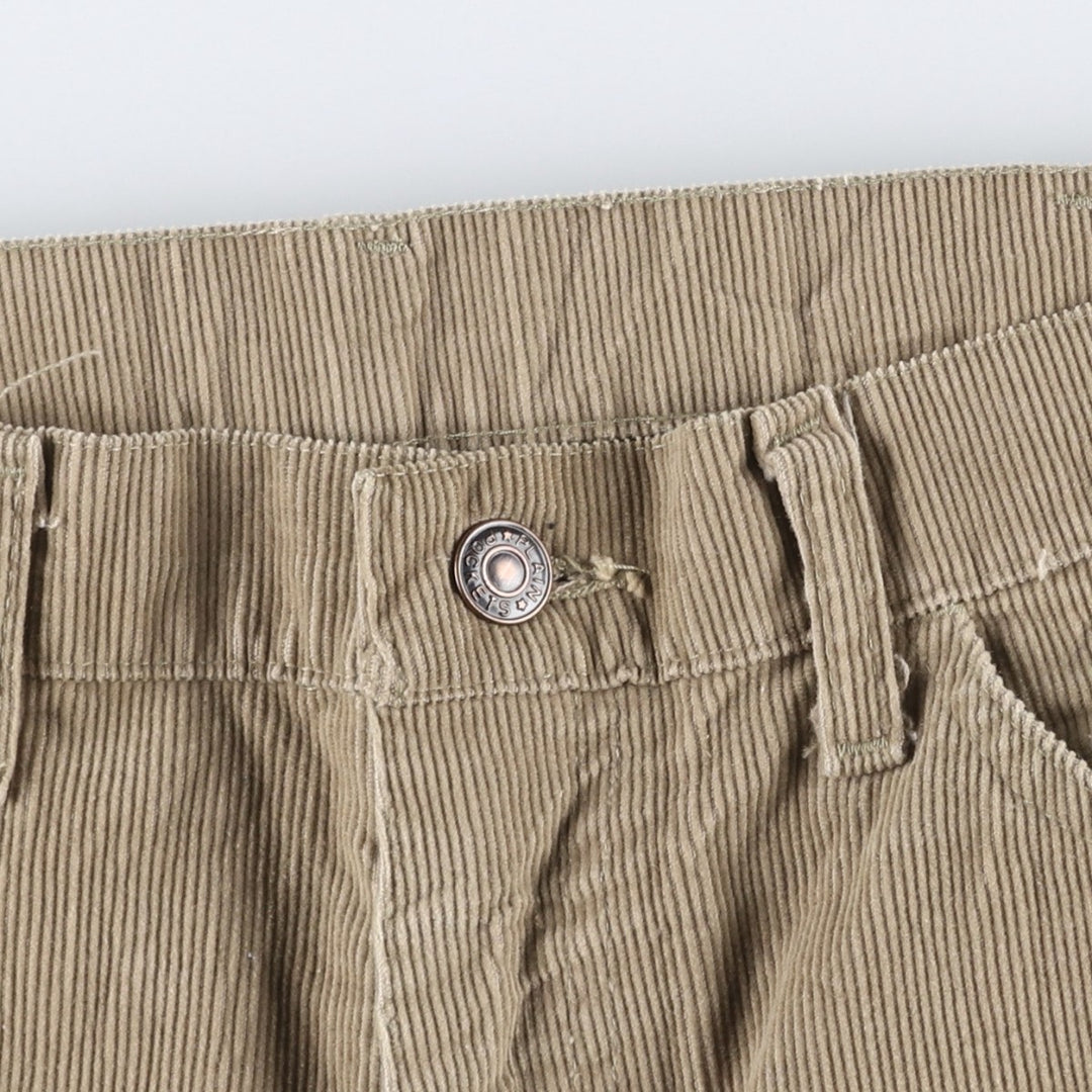 ~90'S JCPenney Corduroy Pants, Made in USA, Men's W34 (approx.), Vintage cotton Khaki type beige Vintage Second Hand