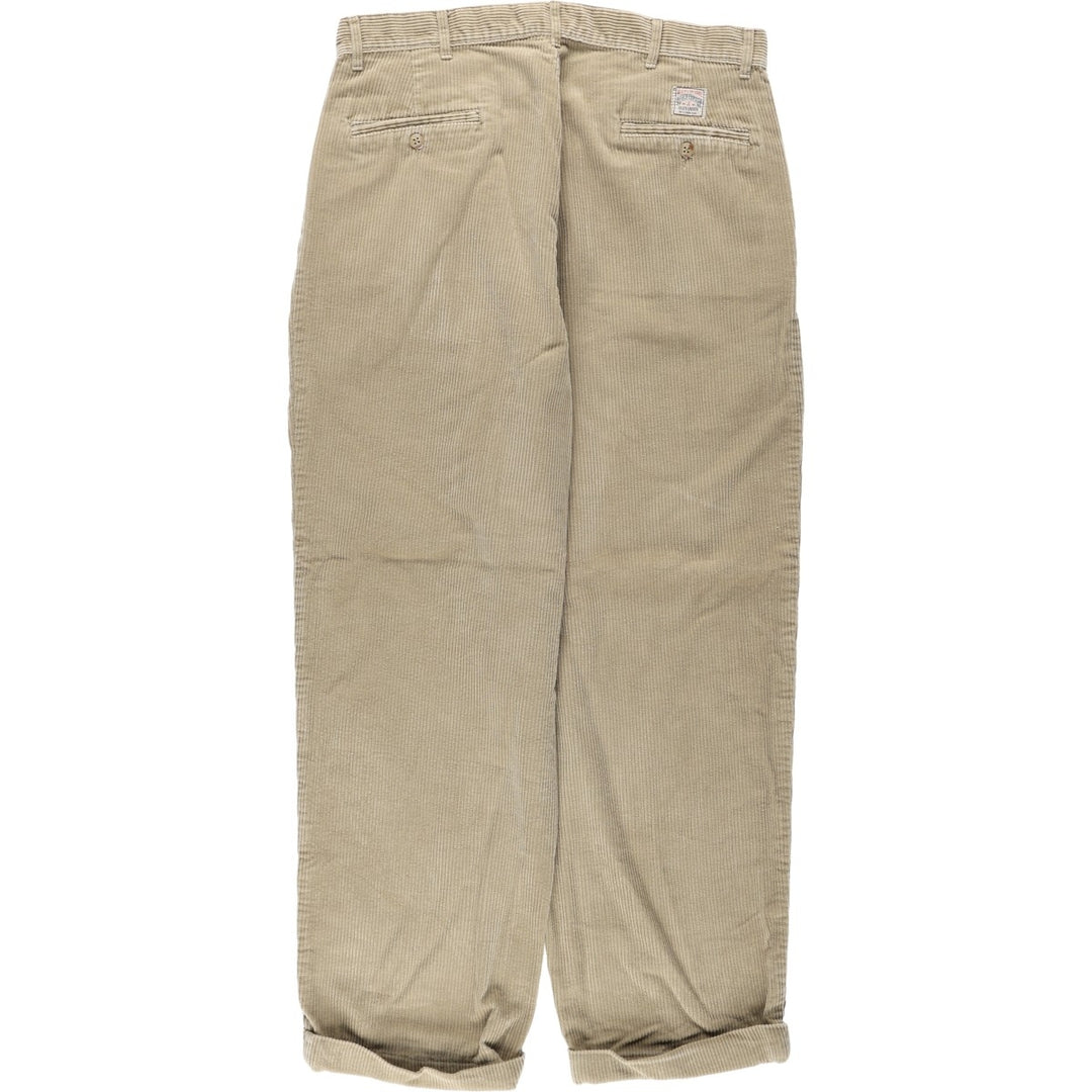 Ralph Lauren POLO by Ralph Lauren Two-pleat Corduroy Pants for Men, W34 cotton Beige type Vintage Second Hand