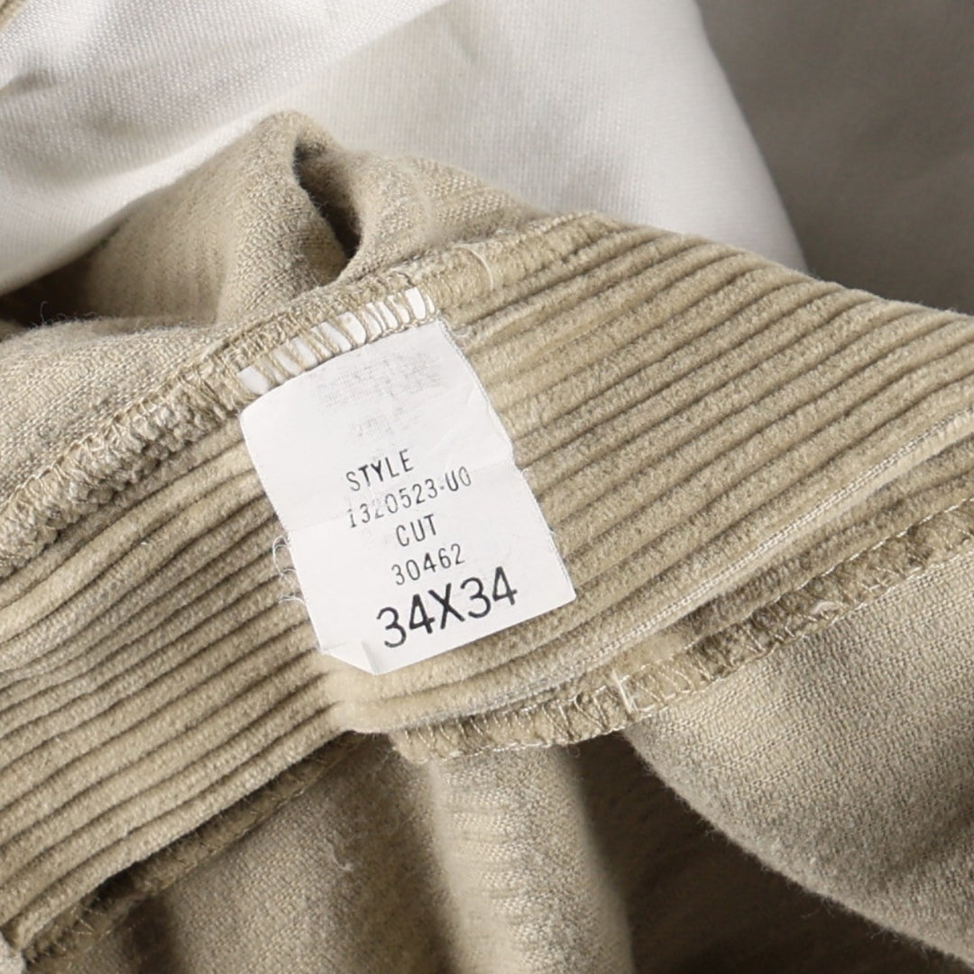 Ralph Lauren POLO by Ralph Lauren Two-pleat Corduroy Pants for Men, W34 cotton Beige type Vintage Second Hand