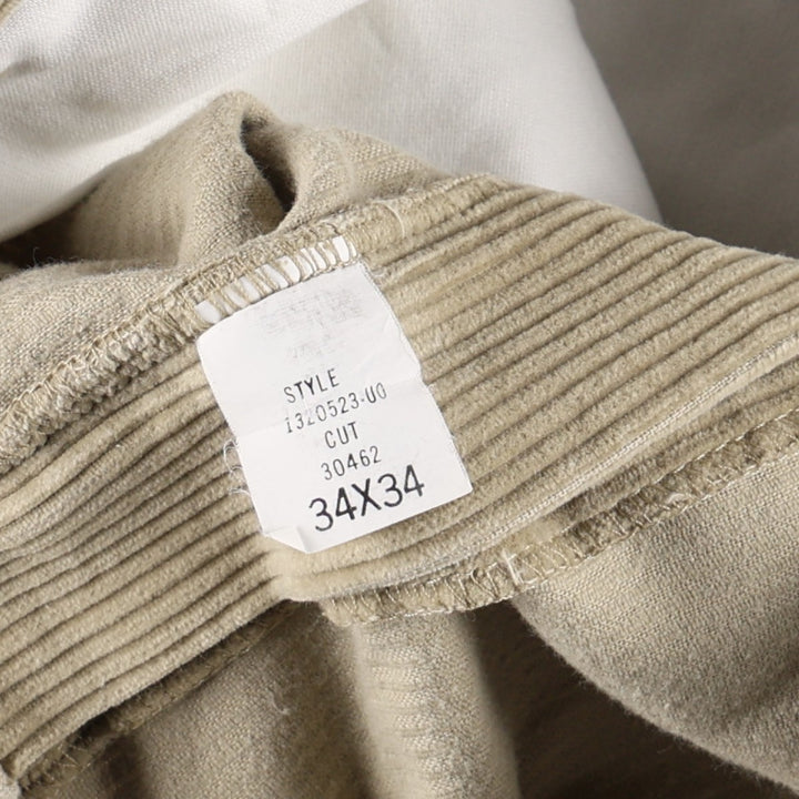 Ralph Lauren POLO by Ralph Lauren Two-pleat Corduroy Pants for Men, W34 cotton Beige type Vintage Second Hand