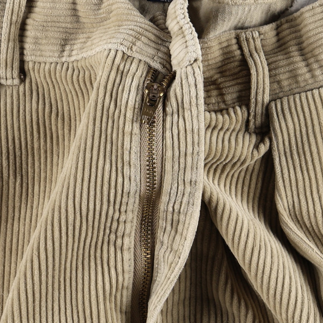 Ralph Lauren POLO by Ralph Lauren Two-pleat Corduroy Pants for Men, W34 cotton Beige type Vintage Second Hand