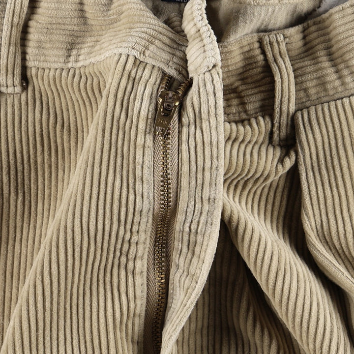 Ralph Lauren POLO by Ralph Lauren Two-pleat Corduroy Pants for Men, W34 cotton Beige type Vintage Second Hand
