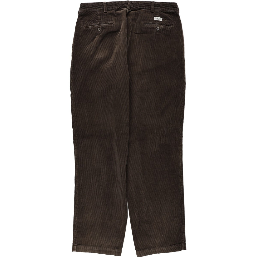 Ralph Lauren Polo Ralph Lauren Two-Pleat Corduroy Pants, Men's Size W36 (approx.) cotton brown type Vintage Second Hand