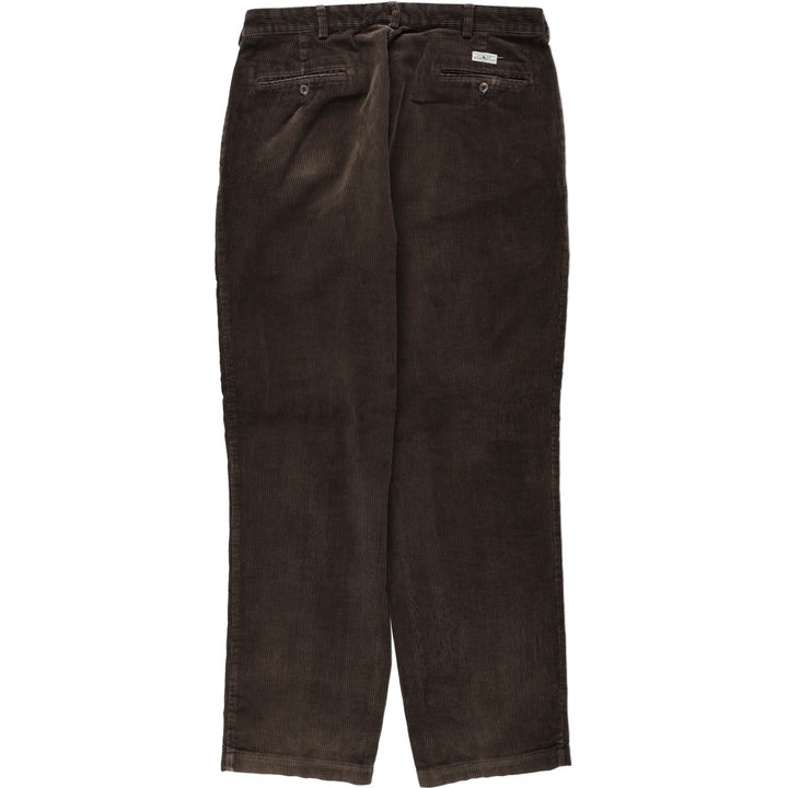 Ralph Lauren Polo Ralph Lauren Two-Pleat Corduroy Pants, Men's Size W36 (approx.) cotton brown type Vintage Second Hand