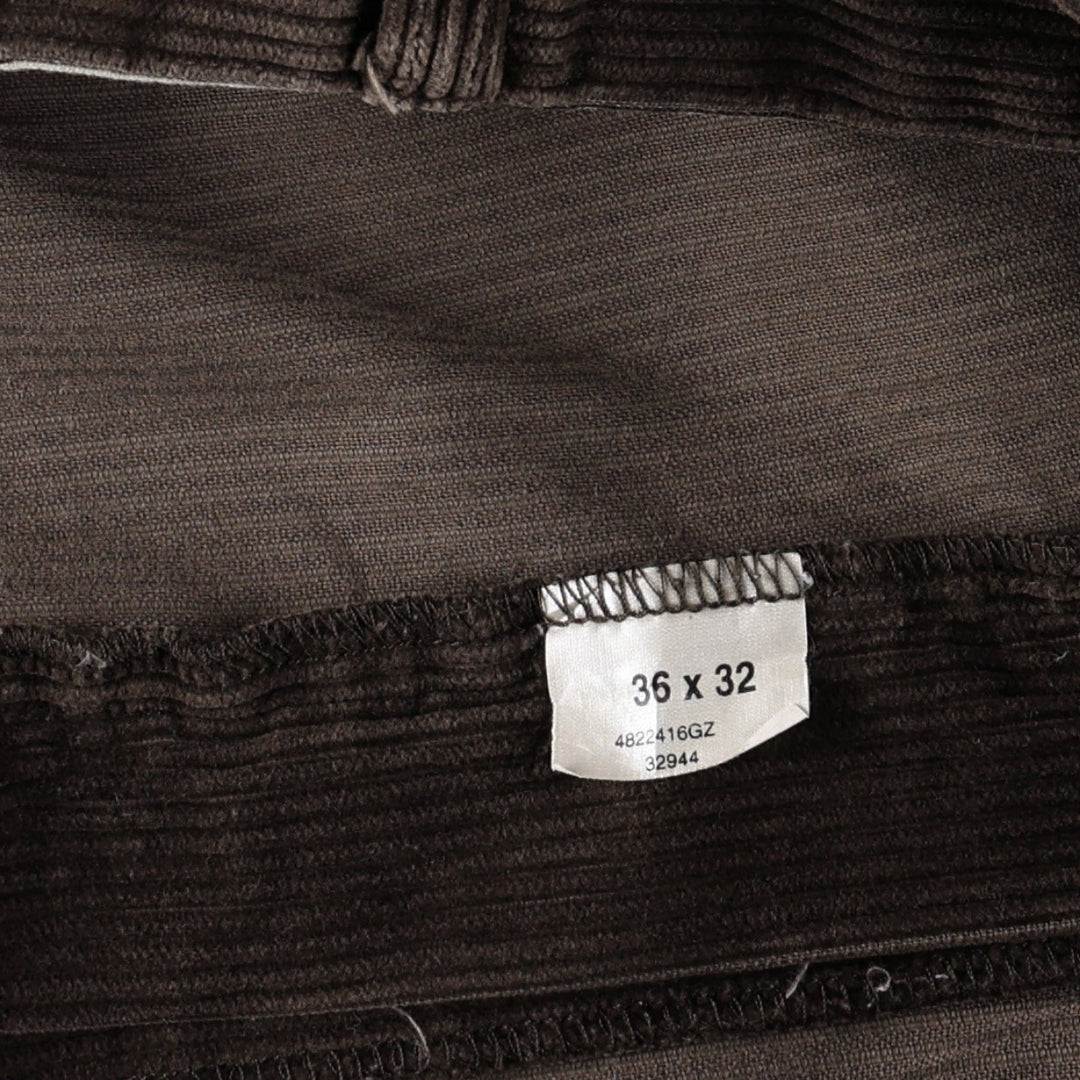 Ralph Lauren Polo Ralph Lauren Two-Pleat Corduroy Pants, Men's Size W36 (approx.) cotton brown type Vintage Second Hand