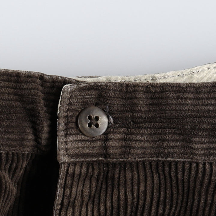 Ralph Lauren Polo Ralph Lauren Two-Pleat Corduroy Pants, Men's Size W36 (approx.) cotton brown type Vintage Second Hand