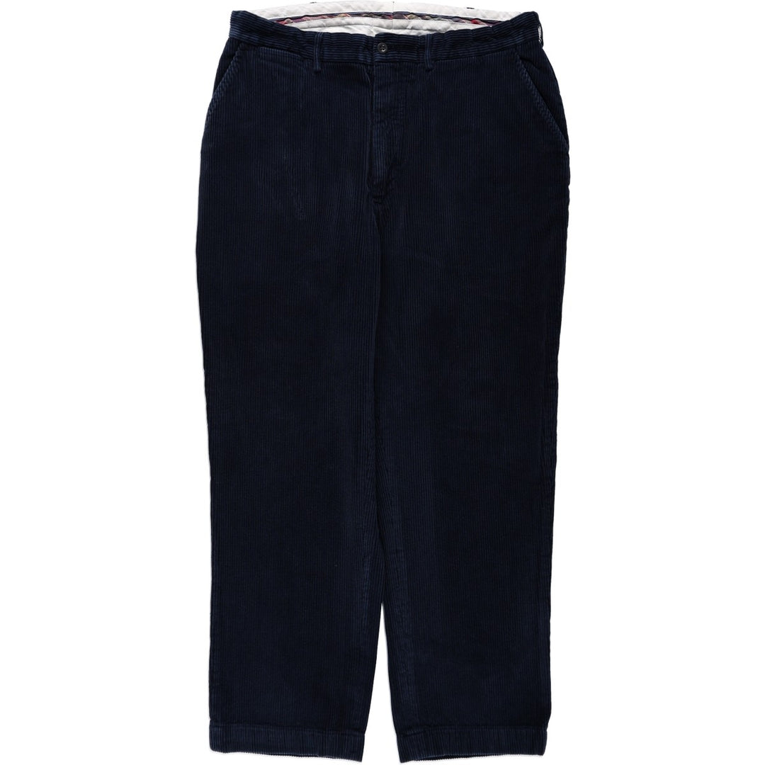 Ralph Lauren POLO by Ralph Lauren wide-wale corduroy pants, men's size W36 (approx.) cotton navy blue type Vintage Second Hand
