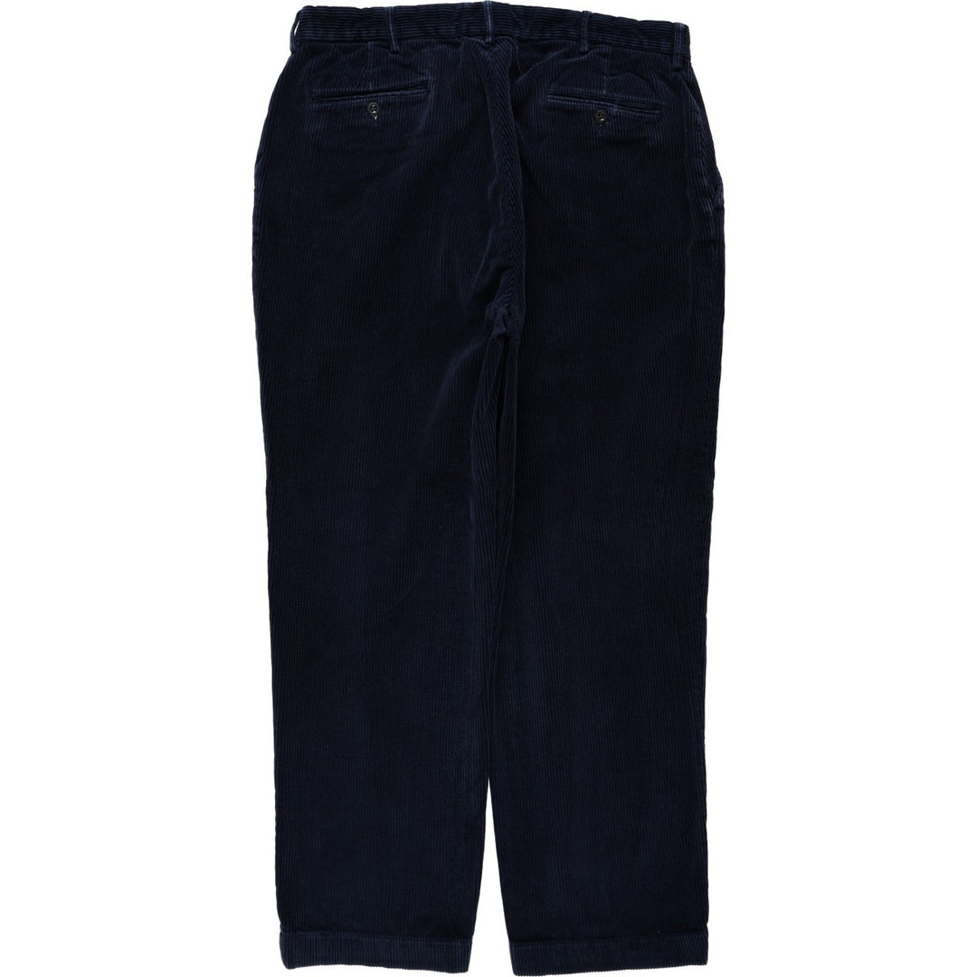 Ralph Lauren POLO by Ralph Lauren wide-wale corduroy pants, men's size W36 (approx.) cotton navy blue type Vintage Second Hand