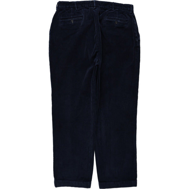 Ralph Lauren POLO by Ralph Lauren wide-wale corduroy pants, men's size W36 (approx.) cotton navy blue type Vintage Second Hand