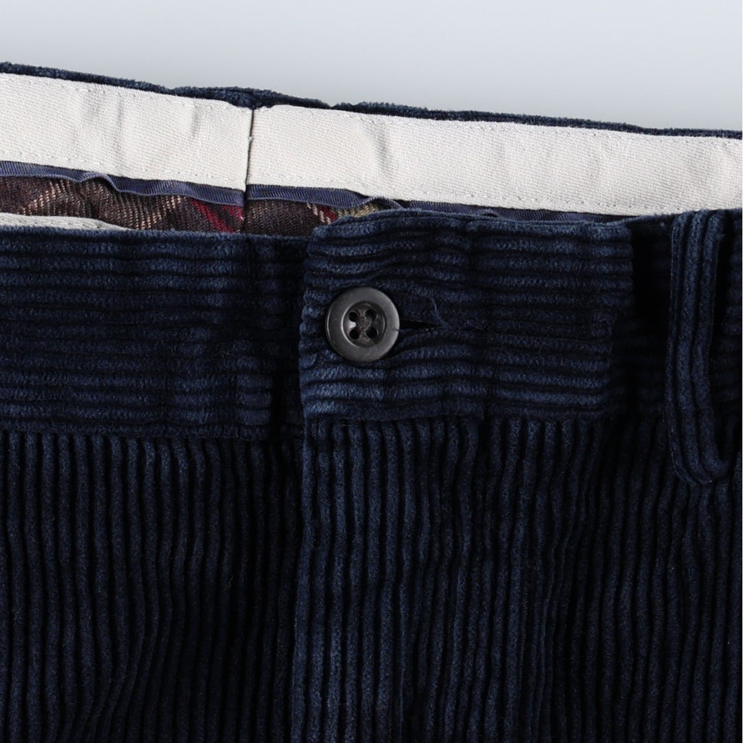 Ralph Lauren POLO by Ralph Lauren wide-wale corduroy pants, men's size W36 (approx.) cotton navy blue type Vintage Second Hand