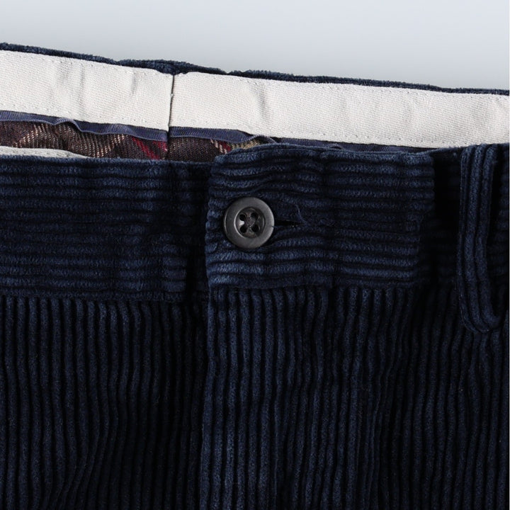Ralph Lauren POLO by Ralph Lauren wide-wale corduroy pants, men's size W36 (approx.) cotton navy blue type Vintage Second Hand