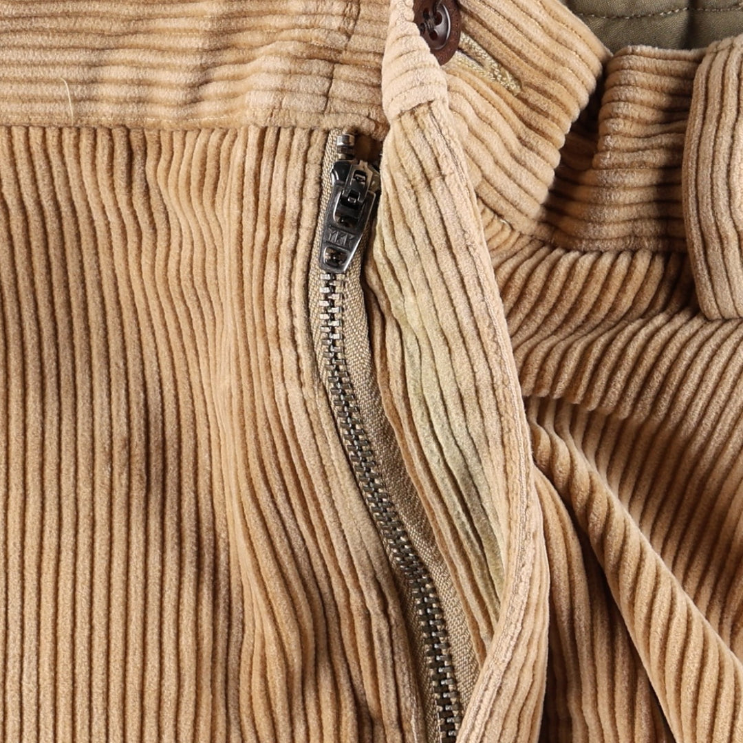 Ralph Lauren POLO by Ralph Lauren Two-pleat Wide-ribbed Corduroy Pants, Men's, Size W34 cotton Beige type Vintage Second Hand