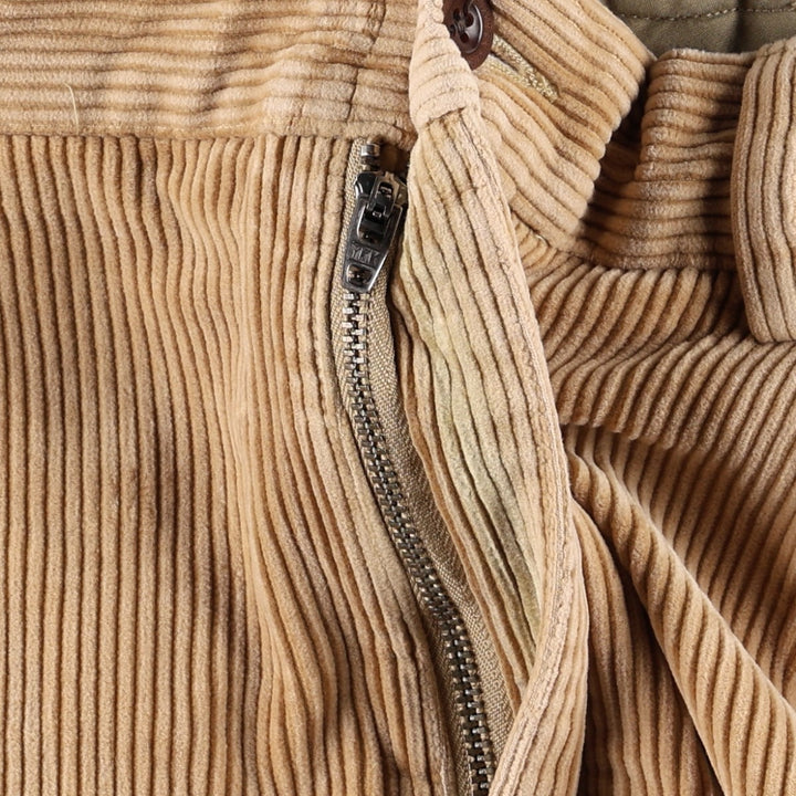 Ralph Lauren POLO by Ralph Lauren Two-pleat Wide-ribbed Corduroy Pants, Men's, Size W34 cotton Beige type Vintage Second Hand