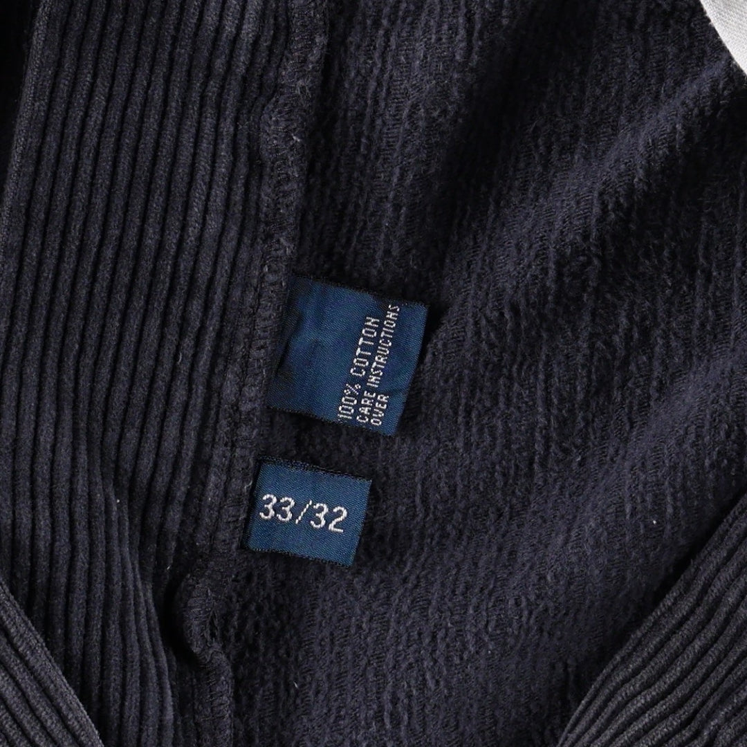 Ralph Lauren POLO by Ralph Lauren ANDREW PANT, two-pleat corduroy pants, men's size W32 cotton navy blue type Vintage Second Hand