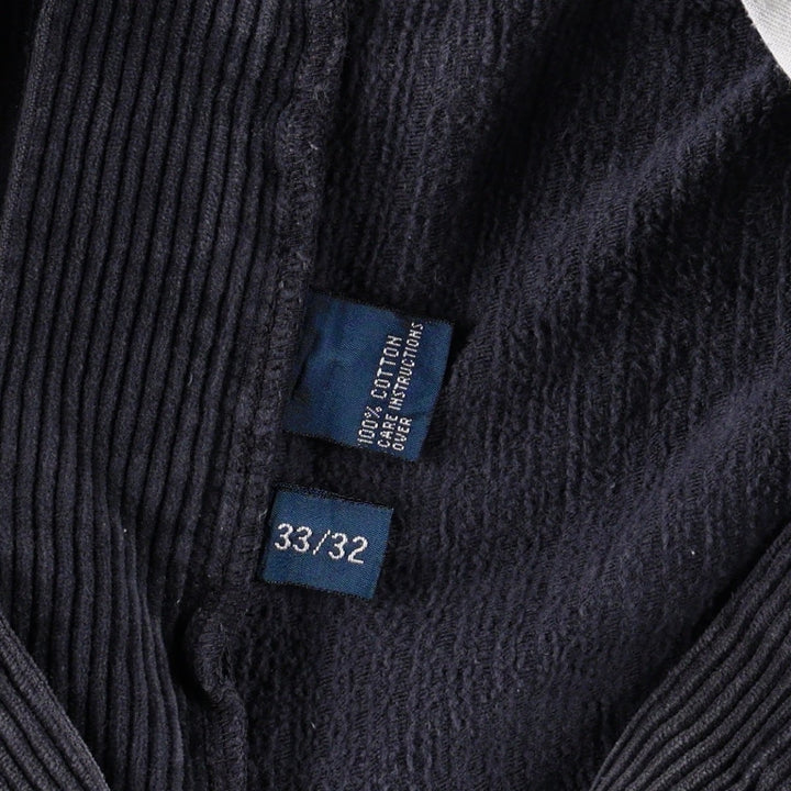 Ralph Lauren POLO by Ralph Lauren ANDREW PANT, two-pleat corduroy pants, men's size W32 cotton navy blue type Vintage Second Hand