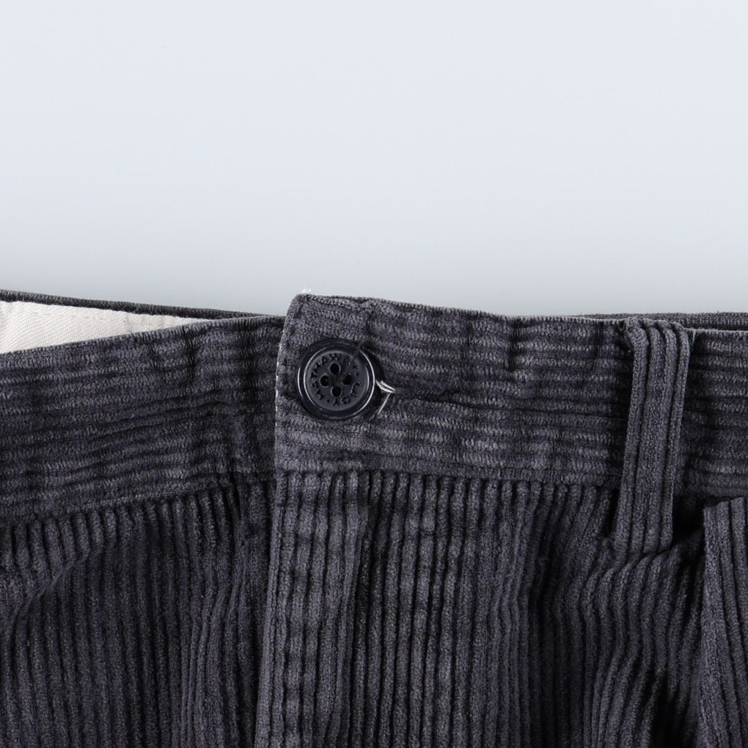 Ralph Lauren POLO by Ralph Lauren ANDREW PANT, two-pleat corduroy pants, men's size W32 cotton navy blue type Vintage Second Hand