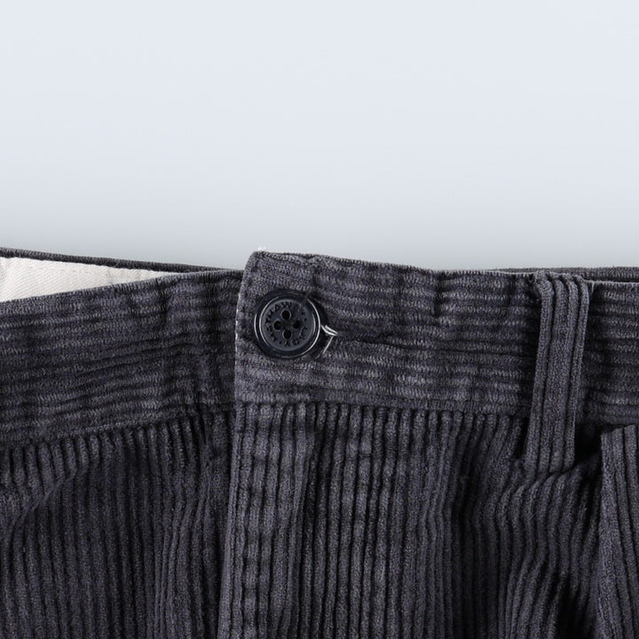 Ralph Lauren POLO by Ralph Lauren ANDREW PANT, two-pleat corduroy pants, men's size W32 cotton navy blue type Vintage Second Hand