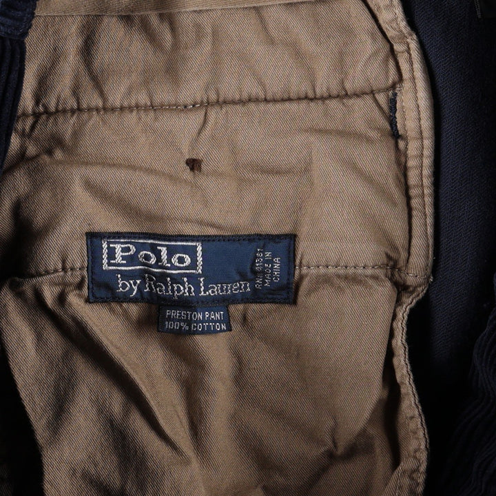 Ralph Lauren POLO by Ralph Lauren PRESTON PANT Wide-wale corduroy pants, men's size W36 (approx.) cotton navy blue type Vintage Second Hand