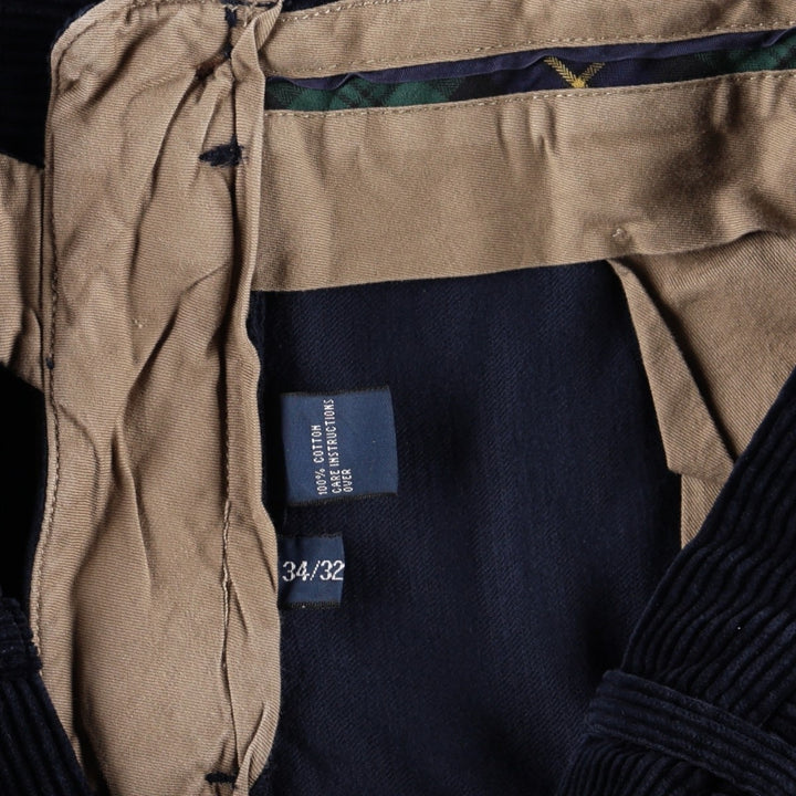 Ralph Lauren POLO by Ralph Lauren PRESTON PANT Wide-wale corduroy pants, men's size W36 (approx.) cotton navy blue type Vintage Second Hand