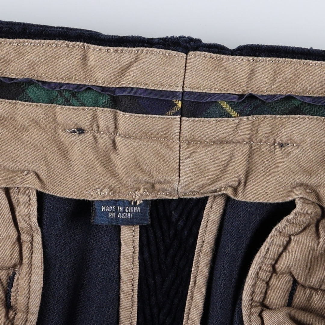 Ralph Lauren POLO by Ralph Lauren PRESTON PANT Wide-wale corduroy pants, men's size W36 (approx.) cotton navy blue type Vintage Second Hand