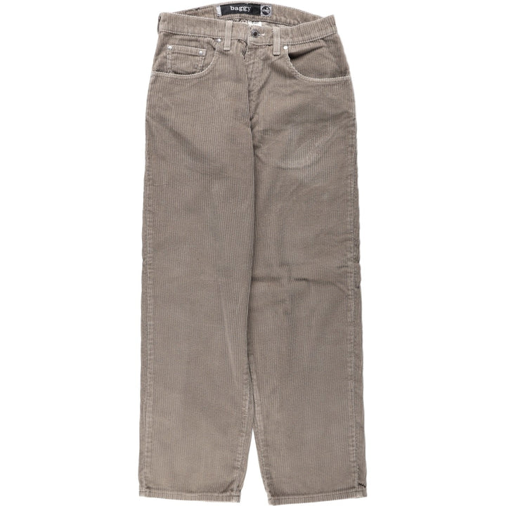 1990'S Levi's Silver Tab Baggy Corduroy Pants, Made in USA, Men's Size W31 (approx.), Vintage cotton beige type brown Vintage Second Hand