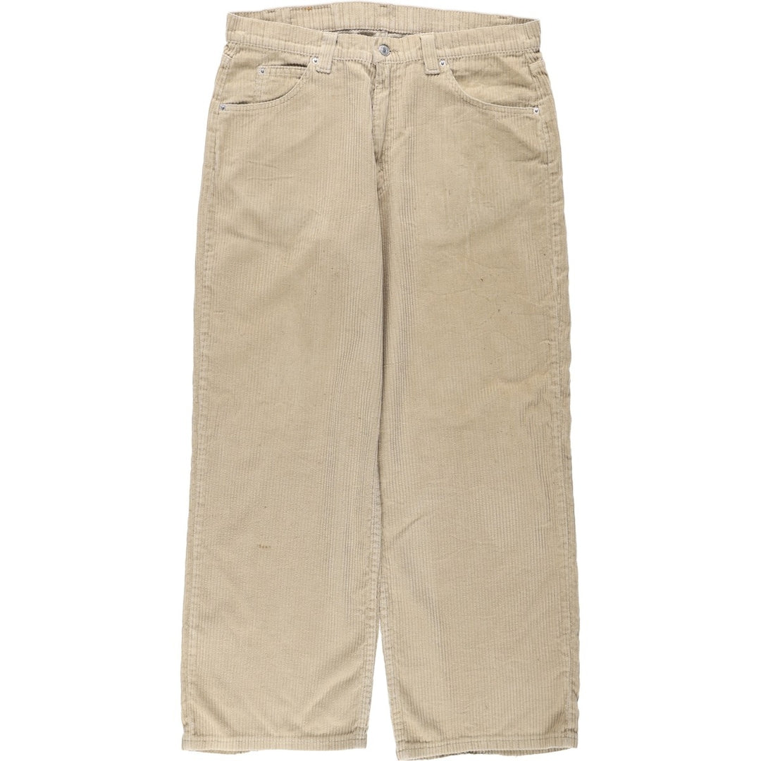 1990'S Levi's 00505-0276 Corduroy Pants, Made in USA, Men's Size W36 (approx.) cotton Beige type Vintage Second Hand