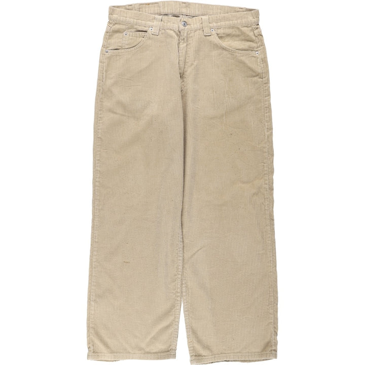 1990'S Levi's 00505-0276 Corduroy Pants, Made in USA, Men's Size W36 (approx.) cotton Beige type Vintage Second Hand