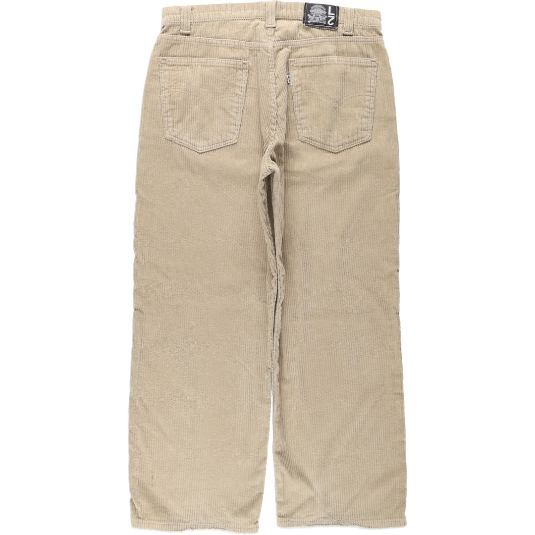1990'S Levi's 00505-0276 Corduroy Pants, Made in USA, Men's Size W36 (approx.) cotton Beige type Vintage Second Hand