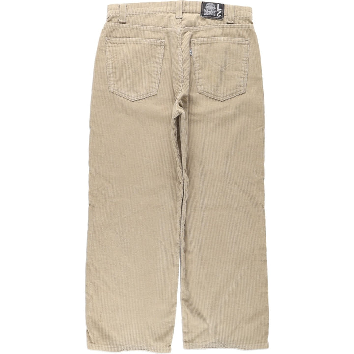 1990'S Levi's 00505-0276 Corduroy Pants, Made in USA, Men's Size W36 (approx.) cotton Beige type Vintage Second Hand