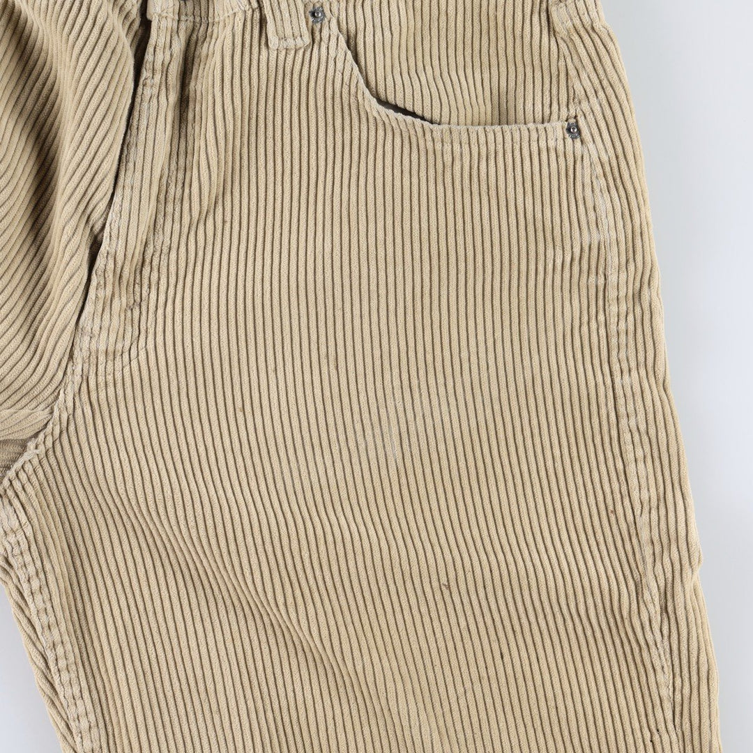 1990'S Levi's 00505-0276 Corduroy Pants, Made in USA, Men's Size W36 (approx.) cotton Beige type Vintage Second Hand