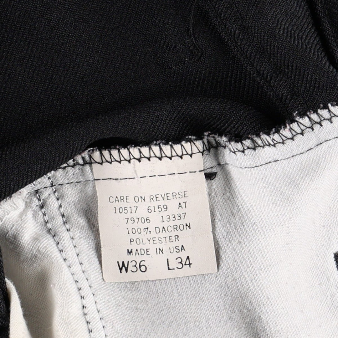 ~1990'S Levi's 10517-6159 Slacks Pants, Made in USA, Men's W36 (approx.), Vintage polyester black type Vintage Second Hand