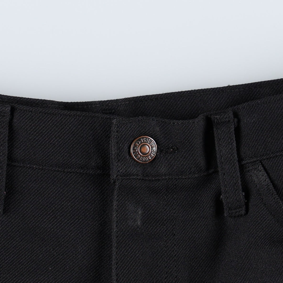 ~1990'S Levi's 10517-6159 Slacks Pants, Made in USA, Men's W36 (approx.), Vintage polyester black type Vintage Second Hand