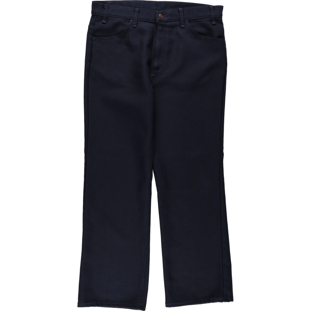 1990'S Levi's 10517-6117 Flare Pants, Made in USA, Men's W35 (approx.), Vintage polyester navy blue type Vintage Second Hand