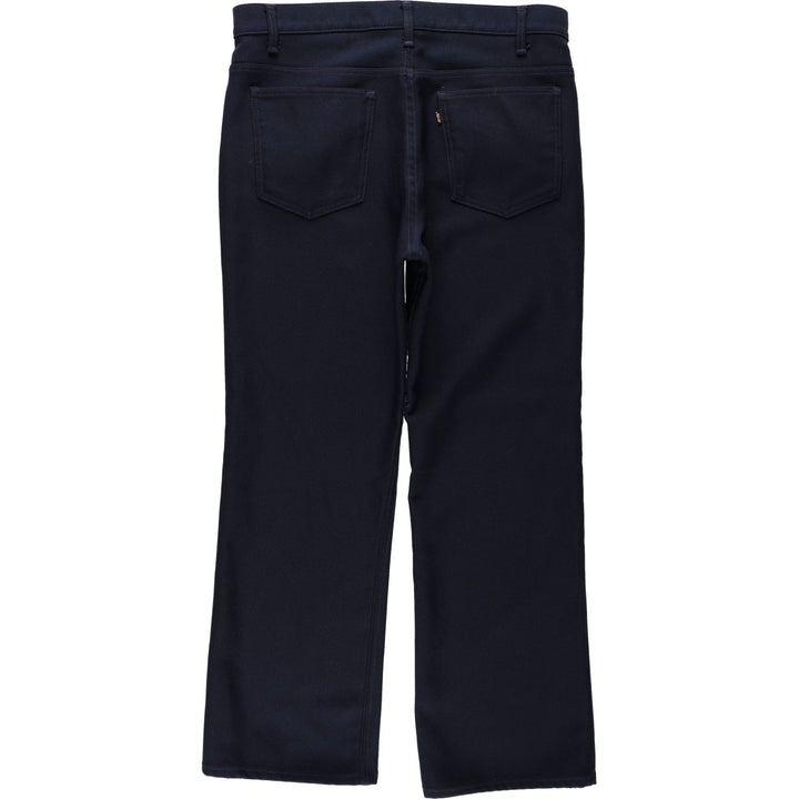 1990'S Levi's 10517-6117 Flare Pants, Made in USA, Men's W35 (approx.), Vintage polyester navy blue type Vintage Second Hand