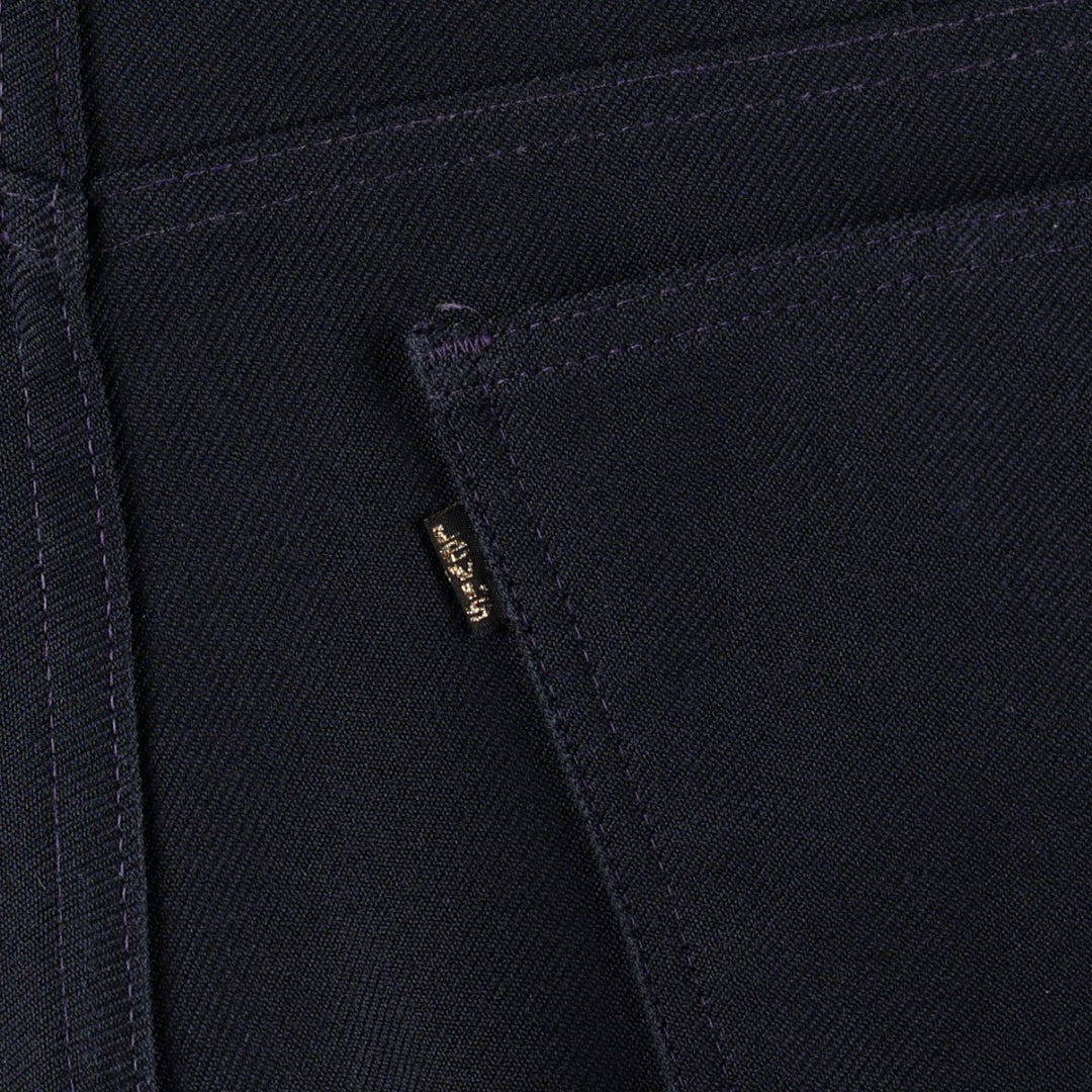 1990'S Levi's 10517-6117 Flare Pants, Made in USA, Men's W35 (approx.), Vintage polyester navy blue type Vintage Second Hand