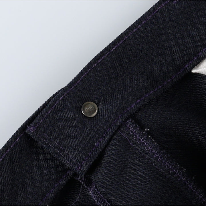 1990'S Levi's 10517-6117 Flare Pants, Made in USA, Men's W35 (approx.), Vintage polyester navy blue type Vintage Second Hand