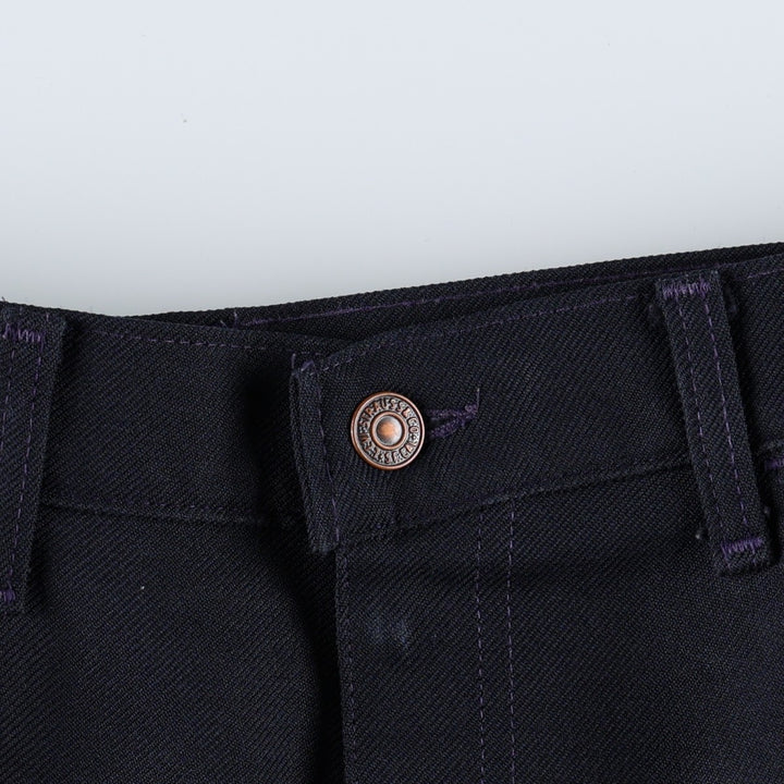 1990'S Levi's 10517-6117 Flare Pants, Made in USA, Men's W35 (approx.), Vintage polyester navy blue type Vintage Second Hand