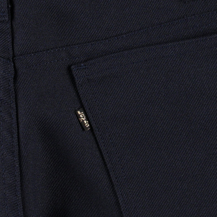 1990'S Levi's 10517-6117 Flare Pants, Made in USA, Men's Size W33 (approx.), Vintage polyester navy blue type Vintage Second Hand