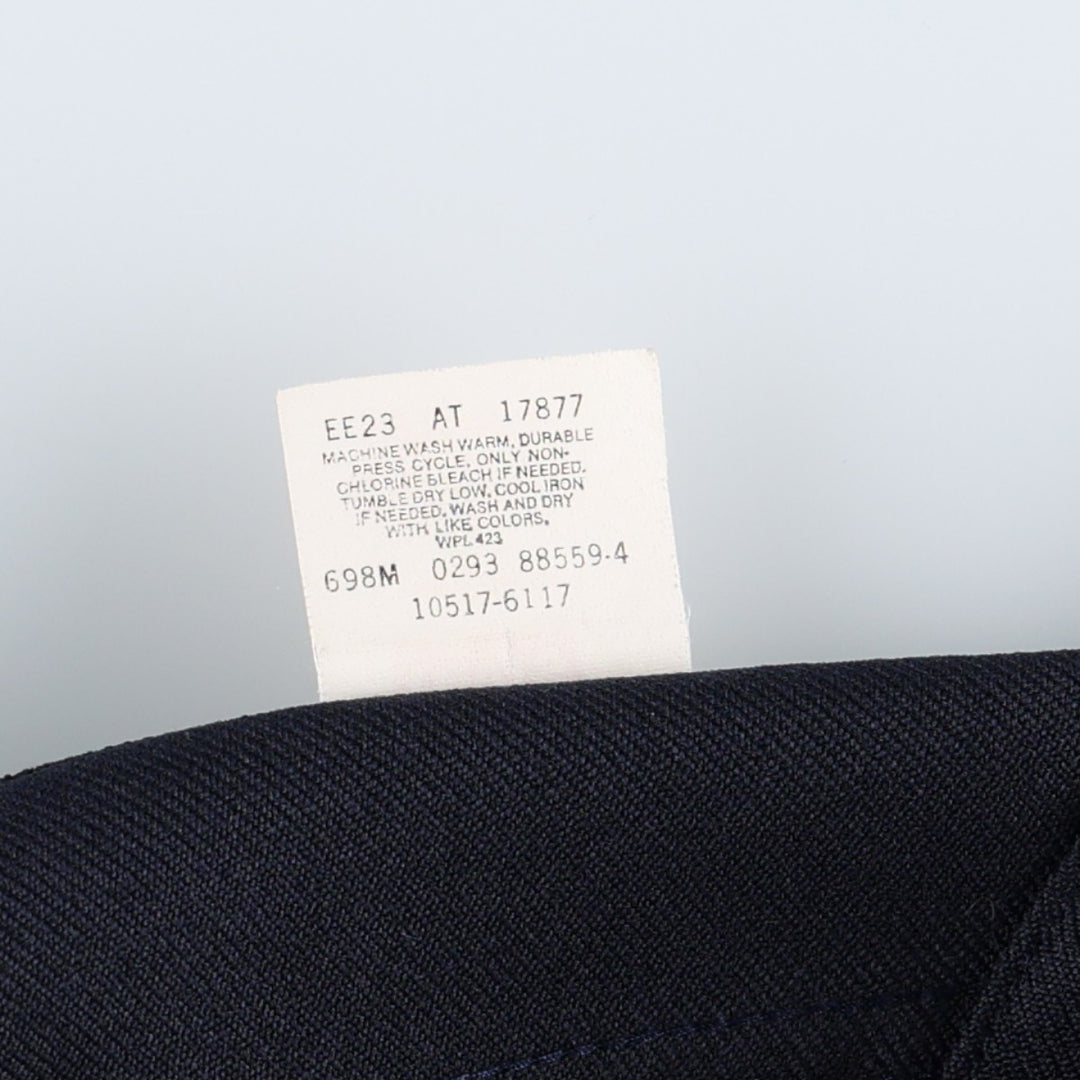 1990'S Levi's 10517-6117 Flare Pants, Made in USA, Men's Size W33 (approx.), Vintage polyester navy blue type Vintage Second Hand