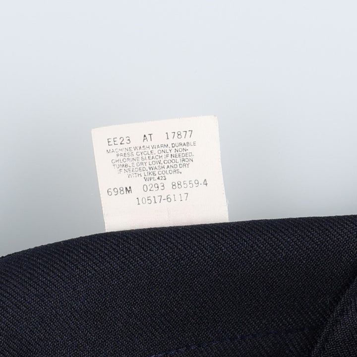 1990'S Levi's 10517-6117 Flare Pants, Made in USA, Men's Size W33 (approx.), Vintage polyester navy blue type Vintage Second Hand