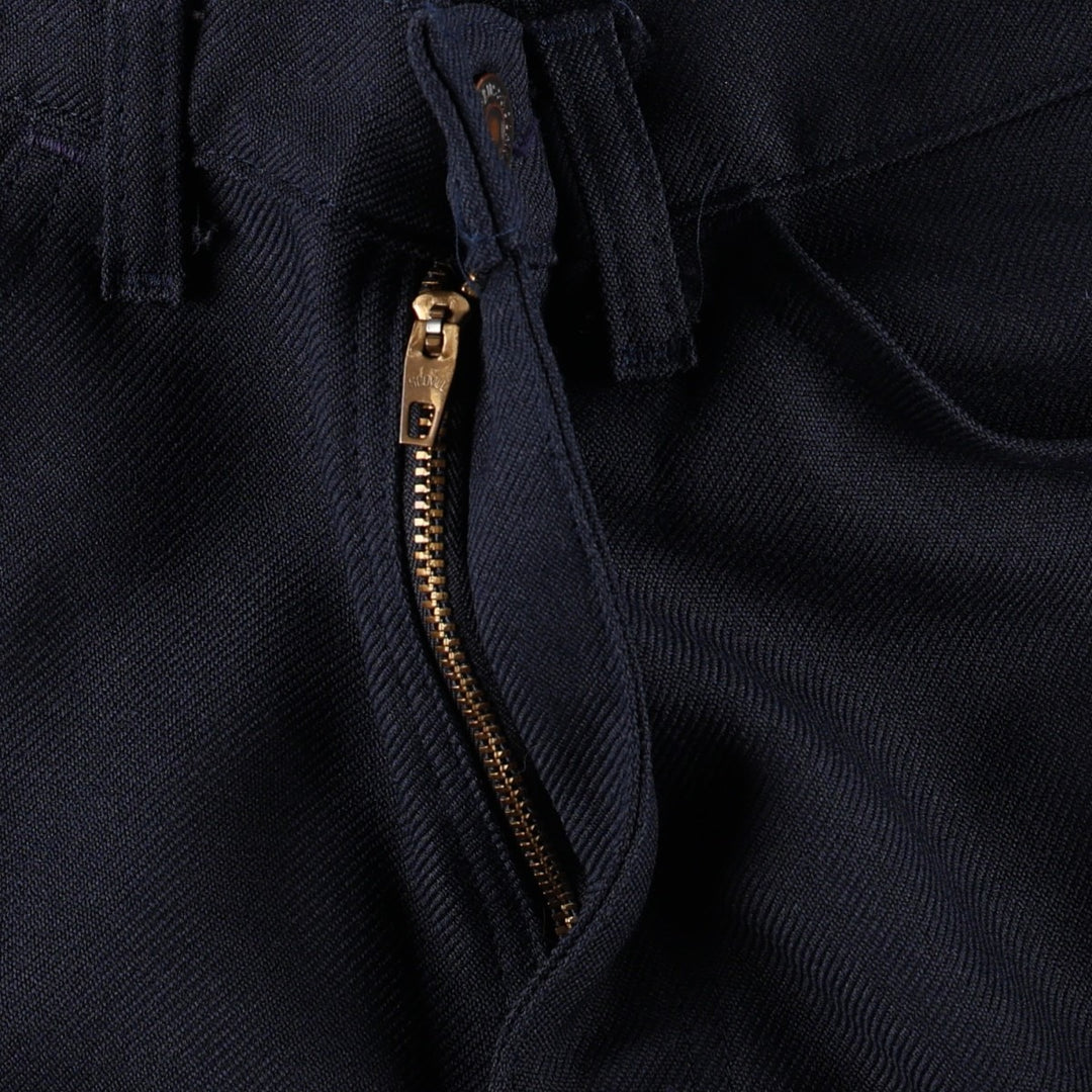 1990'S Levi's 10517-6117 Flare Pants, Made in USA, Men's Size W33 (approx.), Vintage polyester navy blue type Vintage Second Hand