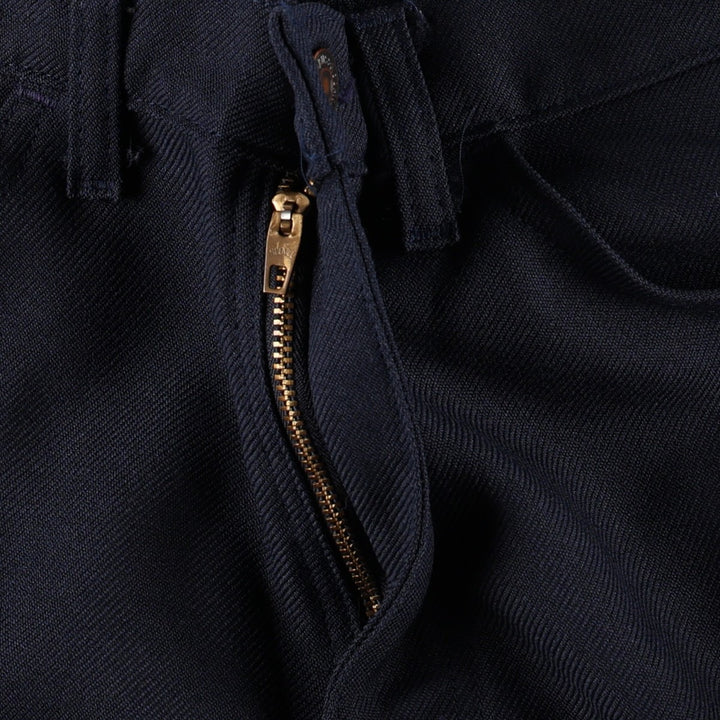 1990'S Levi's 10517-6117 Flare Pants, Made in USA, Men's Size W33 (approx.), Vintage polyester navy blue type Vintage Second Hand