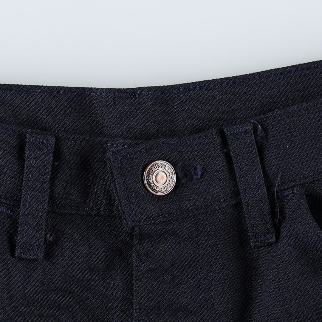 1990'S Levi's 10517-6117 Flare Pants, Made in USA, Men's Size W33 (approx.), Vintage polyester navy blue type Vintage Second Hand