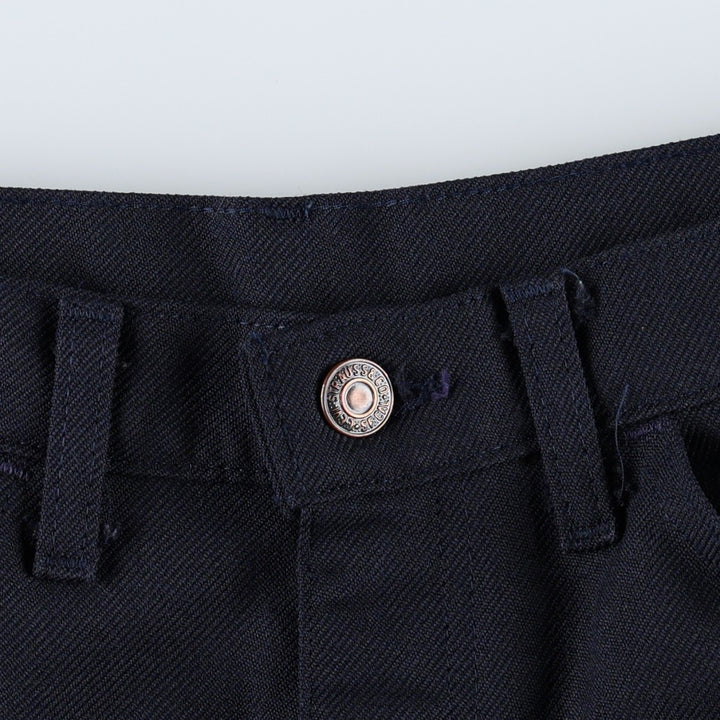 1990'S Levi's 10517-6117 Flare Pants, Made in USA, Men's Size W33 (approx.), Vintage polyester navy blue type Vintage Second Hand