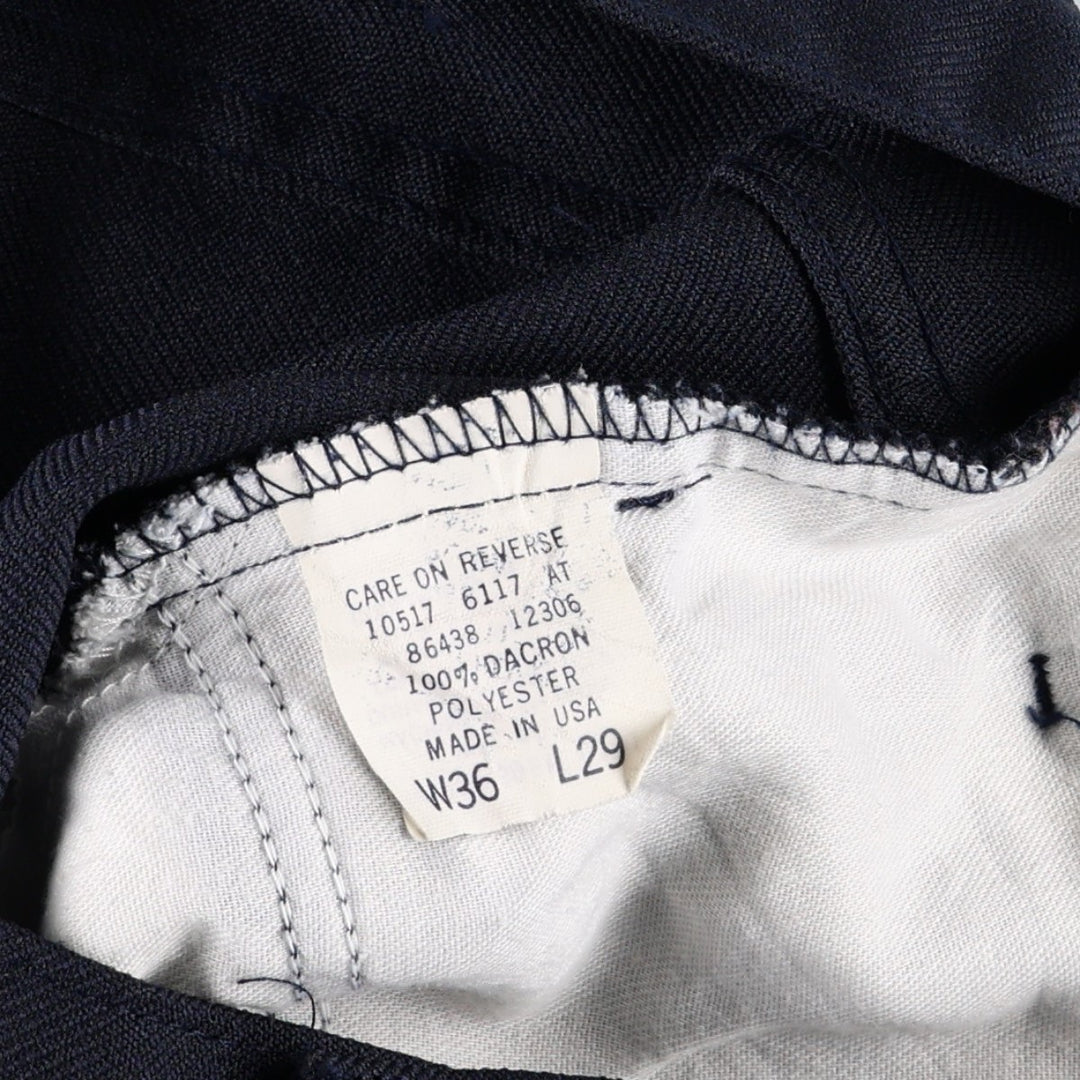 1990'S Levi's 10517-6117 Flare Pants, Made in USA, Men's Size W36 (approx.), Vintage polyester navy blue type Vintage Second Hand