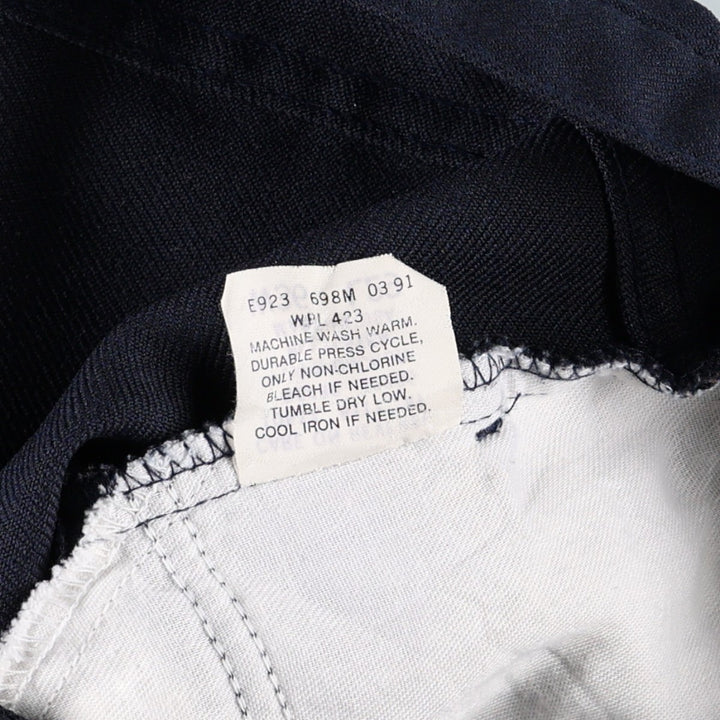 1990'S Levi's 10517-6117 Flare Pants, Made in USA, Men's Size W36 (approx.), Vintage polyester navy blue type Vintage Second Hand