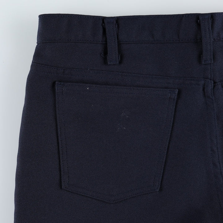 1990'S Levi's 10517-6117 Flare Pants, Made in USA, Men's Size W36 (approx.), Vintage polyester navy blue type Vintage Second Hand