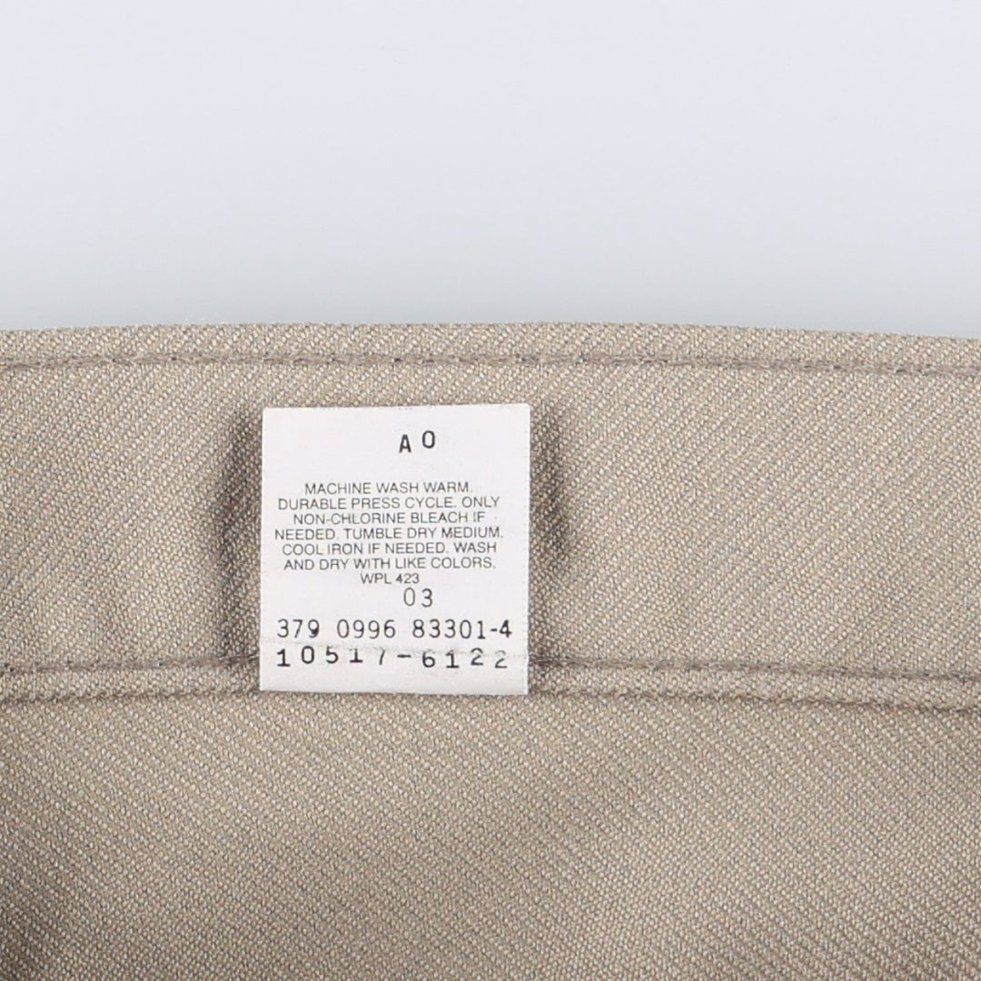 1990'S Levi's 10517-6122 slacks, made in USA, men's size W32 (approx.), vintage. polyester Beige type Vintage Second Hand